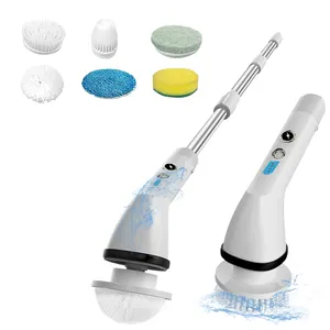 1set, Electric Spin Scrubber, Cordless Electric Shower Scrubber With 8  Replacement Brush Head, 2 Adjustable Speed, Bathroom Scrub Brush, Power  Bathtub Scrubber With Extension Long Handle For Bathtub,Tile, Floor,  Bathtub, Bathroom Cleaning