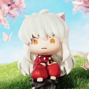Figuras Intercambiables de <span class=keywords><strong>Inuyasha</strong></span> en Pose Sentada, Mini PVC de Alta Calidad, Caja Sorpresa, Venta al Por Mayor - Product Image 2