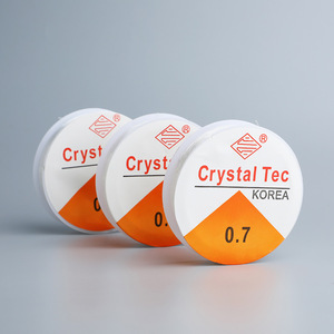 Kit de fil pour la création de bijoux, cordon élastique 0,4-1 mm, <span class=keywords><strong>fabrication</strong></span> de bracelets et colliers perlés DIY, couleur transparente, cristal, emballé en boîte. - Product Image 6