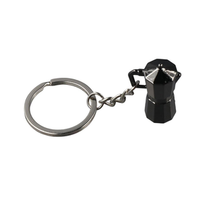 Porte-clés personnalisé en alliage d'aluminium 3D de haute qualité avec logo sur mesure, cadeau promotionnel gravé, mini porte-clés café, en stock - Product Image 5