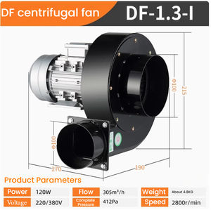 120W Flange Bracket 220V Silent Radial <strong>Fan</strong> DF Centrifugal <strong>Blower</strong> Kitchen Smoking Ventilation Industrial Dust Removal - Product Image 2