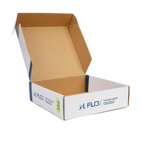 Boîte d'emballage en carton ondulé pliable violette avec logo personnalisé Boîtes cadeaux d'expédition en carton recyclable avec sac en papier