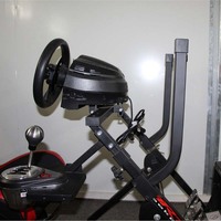 YUESHEN Acier Gaming Racing Simulator Cockpit Pliable X Cadre Réglable Moniteur Mount