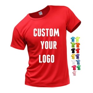 Custom Sublimation Transfer Print T-<b>Shirt</b>, <b>Polyester</b> Knitted Plain Sporty Tee, Quick Dry Regular Fit for Men Running Sports - Product Image 1