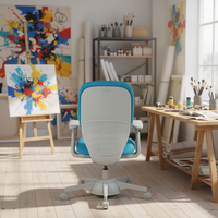Chaise de bureau Henglin avec accoudoirs 3D réglables, pivotante, vérin à gaz 4 positions, inclinaison verrouillable, dossier haut en alliage d'aluminium
