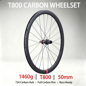 50mm Carbon-Rennrad-Laufradsatz T800 1460g Scheibenbremse 22mm IW 6-Klauen 120T HG XDR Nabe R1 724 - Product Image 1