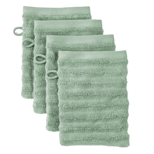 Lot de 4 lingettes solides Pure Label 16x21cm 100% coton absorbant séchage rapide doux avec boucle de suspension certifié Oeko-TEX - Product Image 1