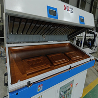 Presse à membrane sous vide entièrement automatique pour le travail du bois Portes de placage de portes en PVC