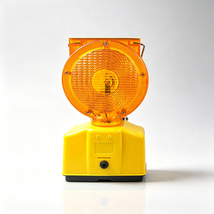 Luce di Segnalazione LED Solare Ambra, Lampada Lampeggiante Impermeabile e Resistente agli Urti, Alta Visibilità per Coni Stradali e Uso in Cantiere - Product Image 3