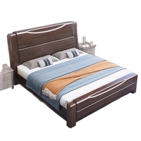 Lit en bois de haute qualité à prix abordable, ensemble de meubles de chambre à coucher taille king