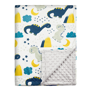 Couvertures de bébé en peluche douce et soyeuse pour filles avec motif animal imprimé et points surélevés apaisants, jetés de <span class=keywords><strong>lit</strong></span> double couche - Product Image 1