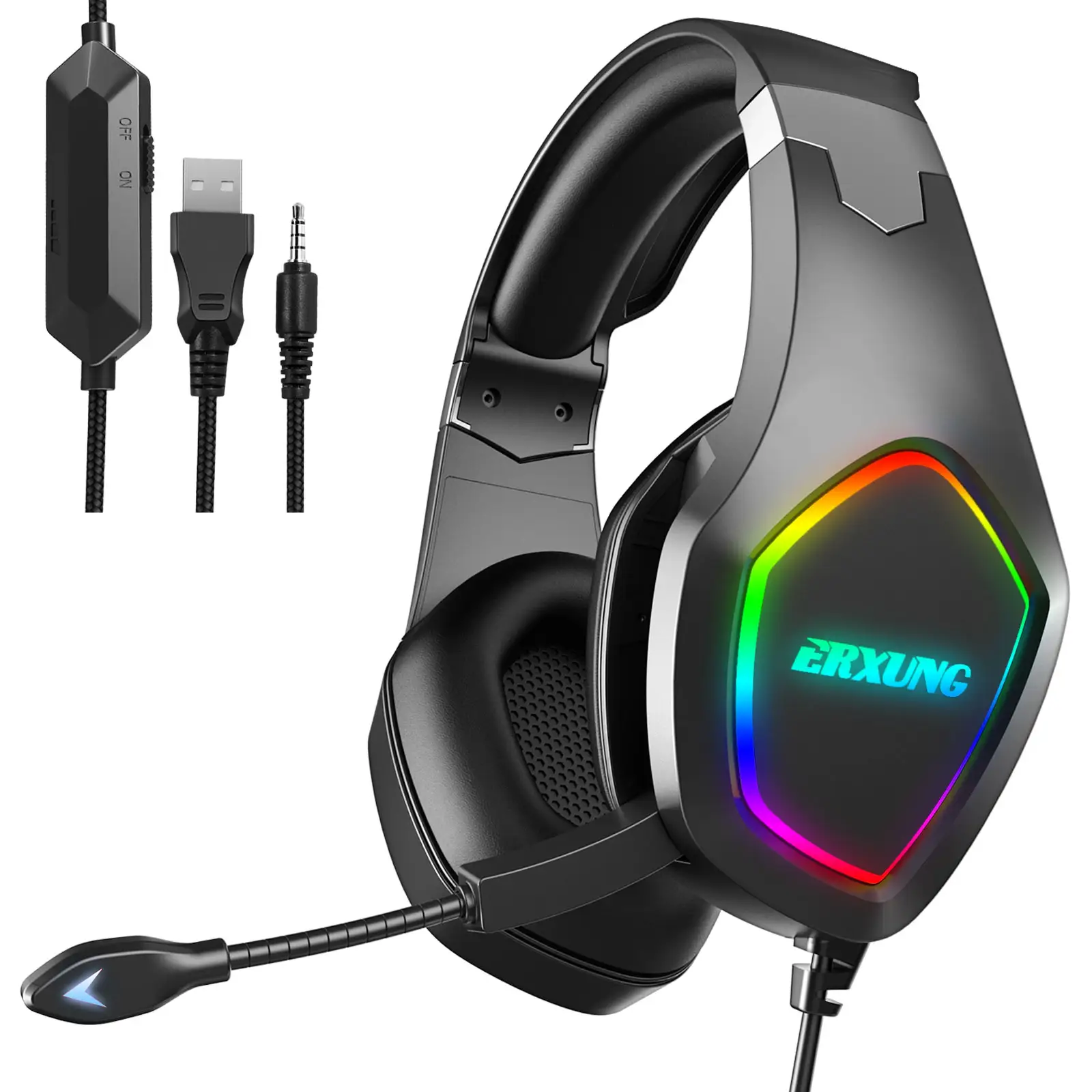Best 7.1 Surround Sound Wired Gaming Headset For Xbox One S/PlavStaion 4/PS Vita/PC/Laptop/Android Device/iOS Device