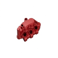 Carcasa de Caliper de Freno de Aleación de Aluminio Forjado Personalizada AL6061 con Estructura Acanalada para Freno de Disco de Bicicleta y Motocicleta, Anodizado Duro