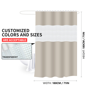 Cortina <span class=keywords><strong>de</strong></span> <span class=keywords><strong>Ducha</strong></span> FEIGOU en Stock, Diseño Moderno y Lujoso, Ecológica, Impermeable y Resistente al Moho, <span class=keywords><strong>de</strong></span> PEVA, 180*200 cm, Colores Opcionales, MOQ Bajo - Product Image 2