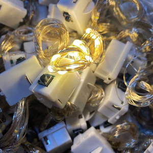 Luces de Navidad Decorativas de 1M con 10 <span class=keywords><strong>LED</strong></span>, Guirnalda de Luces de Alambre de Cobre Mini, Funciona con Pilas, para Fiestas - Product Image 4