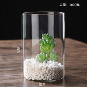 Handmade Modern Crystal Glass Cylinder <b>Vase</b> Elegant <b>Decorative</b> Centerpiece for Home or Wedding Crystal Floor <b>Vase</b> - Product Image 2