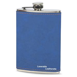 Botella de Licor de Acero Inoxidable de 9oz Personalizada al por Mayor, con Revestimiento de Cuero Sintético Grabable con Láser, <span class=keywords><strong>para</strong></span> Regalo de Boda - Product Image 6