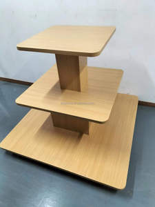 Table d'exposition carrée en bois HIKUYA, écologique, durable, 3 niveaux, taille et couleur personnalisables pour les magasins de détail - Product Image 5