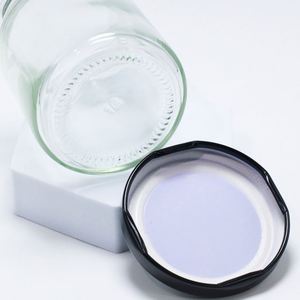 Clear Wide Mouth Eco-friendly Recyclable Glass Canning <b>Jars</b> for Honey Jam <b>Pickle</b> Sauce Sugar Chocolate 250ml 500ml 8oz 16oz - Product Image 2