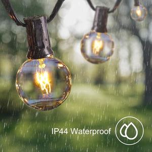25FT G40 स्ट्रिंग रोशनी E12 तोरण विंटेज आँगन ग्लोब काले तार connectable G40 आउटडोर प्रकाश - Product Image 3