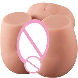 Mannelijke Dual Channel Stroker |   Anale-vaginale dubbele toepassing |   Realistische grote heup |   Siliconen mal - Product Image 1