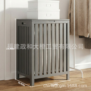 <b>Bamboo</b> Laundry <b>Basket</b> With Lid Large Capacity Dustproof Rectangle Storage Box For Living Room Toilet Gym Laundry Room - Product Image 2