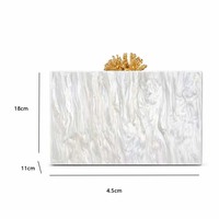 Sac à main en acrylique en forme de coquille de style européen-américain pour femmes, avec fermeture magnétique en coton, idéal pour les mariages et les événements du soir