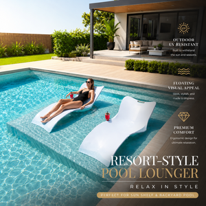 Chaise longue de piscine en fibre de verre durable avec coussin, couleur personnalisée, pour extérieur, bord de piscine, transat pour eau peu profonde - Product Image 1