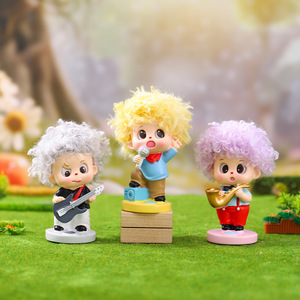 Nine O'Clock Cat Explosion Hair <b>Small</b> Band <b>Blind</b> Box 6pcs Set Random Collectible Figurines Desk Decor Gift - Product Image 3