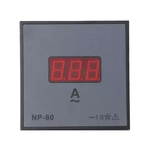 Vierkante 80Mm Ac 0-100A Digitale Display Ampere Meter Signaal Licht Tester Meten Indicator Licht Huidige Ammeter Ampèremeter