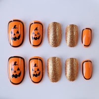 24 faux ongles carrés en ABS, style papillon, dégradé, blancs, avec 1 gelée, 1 lime et colle pré-conçue pour les doigts
