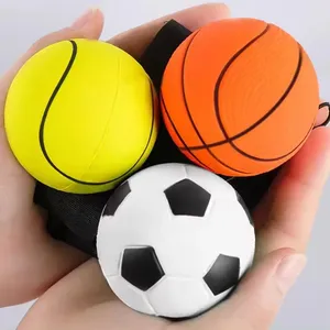 Bouncing Rubber Back Wrist Ball With Strings Rubber Bouncy Wrist Ball Toys Yoyo Ball