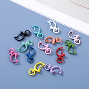 Crochet à ressort en métal en forme d'étoile, plusieurs couleurs, vente en gros d'usine, pour accessoires pour porte-clés, pièces - Product Image 3