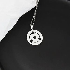 Mode <span class=keywords><strong>Ninja</strong></span> oeil collier pour femmes hommes tendance Anime titane acier saignement oeil pendentif chandail chaîne 2023 Couple fête bijoux - Product Image 4