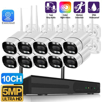 Système de vidéosurveillance sans fil 10CH 5MP Bullet, kit de caméra NVR, EseeCloud, vision nocturne extérieure, sécurité IP WIFI, kit de caméra CCTV