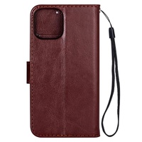 Casing Ponsel Kulit PU Lembut Iphone 11/11 Pro/11 Pro Max, Casing Penutup Belakang Dompet Slot Kartu Flip untuk Iphone 13/13 Pro Max/13 Mini