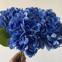 Batang Bunga Hydrangea Buatan Berkualitas Tinggi L-650, Sentuhan Realistis, Lateks, Mini, Biru, untuk Dekorasi Pernikahan, Natal, dan Imlek