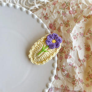 Accessori per capelli per ragazze del Giappone coreano fatti a mano fermaglio per capelli in lana di fiore dolce lavorato a maglia - Product Image 3