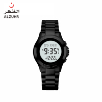 Jam Tangan Muslim Sport Mewah Fashion Terkini, Tahan Air, Kalender, Adzan, Kompas, Alarm, Fase Bulan