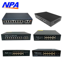 Commutateur PoE AI 8 ports 10/100/1000 Mbps Gigabit avec 2 ports Uplink QoS RJ45 pour caméra IP CCTV