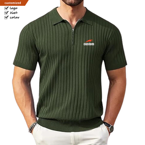 Chemise <span class=keywords><strong>Homme</strong></span> Personnalisée à Manches Courtes avec Poche Zippée, Respirante, Tricotée, Infroissable, 100% Coton, Haute Qualité - Product Image 1