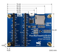 Module d'affichage tactile de 2.8 pouces pour carte de développement Raspberry Pi Pico, 262K couleurs, 320x240 SPI IPS, tactile résistif