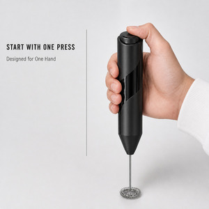 Mousseur à lait électrique portable, fonctionne sur piles, mini-mousseur à café, fouet en acier inoxydable pour latte et cappuccino - Product Image 6