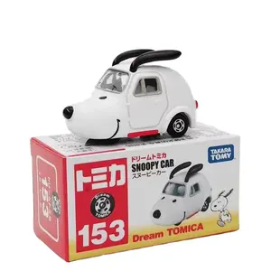 Modèle de voiture Snoopi en alliage Tomica de rêve moulé sous pression, jouet pour enfant, pour garçon et fille