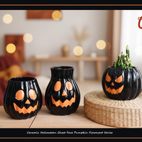Service de personnalisation professionnel, mini pots de plantes en céramique pour la décoration de bureau, chambre à coucher, salle d'étude, pour Halloween