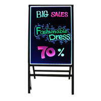 Fabricante de fábrica 7 colores neón fluorescente Diy menú Mensaje publicidad brillo borrable Led escritura cantar tablero