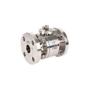 Válvula de Bola de Acero Inoxidable de 1.5 Pulgadas F304 con Conexión de Brida Industrial Resistente a la Corrosión para Agua, Gas y Aceite - Product Image 1
