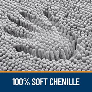 Alfombra de Baño de Chenilla de Poliéster 30x20, Extra Suave, Absorbente, Antideslizante, Acolchada, Lavable a Máquina, para Entrada - Product Image 3