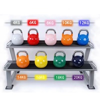 ZJFIT Fitness Ejercicio Pesas libres Levantamiento de pesas Competencia Kettlebell Entrenamiento de fuerza Equipo de gimnasio Acero Kettlebells
