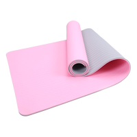 Tapete de Yoga Ecológico de TPE Antideslizante, Grueso, de un Solo Color o Bicolor, con Logotipo Personalizado, para Gimnasio en Casa, Pilates, Danza y Fitness
